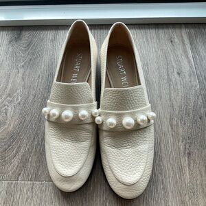 Stuart Weitzman Goldie Loafer | Color: Cream | Size: 6.5